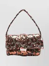 La Milanesa Adjustable Strap Shoulder Bag With Buckle Detail In Brown