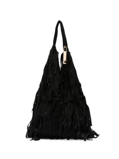 La Milanesa Agnese Fringe-detail Shoulder Bag In Red