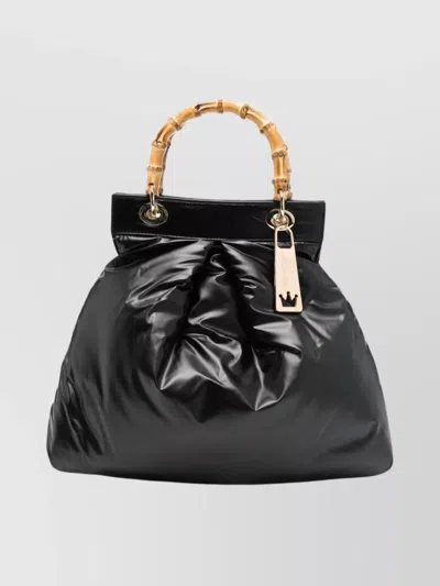 LA MILANESA BAMBOO HANDLE MINI BAG WITH GOLD HARDWARE