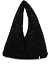 La Milanesa Large Triangle Shaped Shoulder Bag In Black