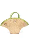 La Milanesa Calore Straw Tote Bag In Neutral