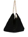 La Milanesa Chain-strap Textured Shoulder Bag In Black