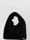 La Milanesa Chic Hobo Shoulder Bag With Top Handle In Black