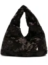 La Milanesa Crushed-texture Tote Bag In Brown
