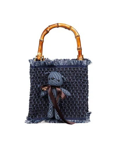 La Milanesa Denim Handbag In Blue