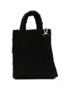 La Milanesa Faux-fur Double-handle Tote Bag In Black