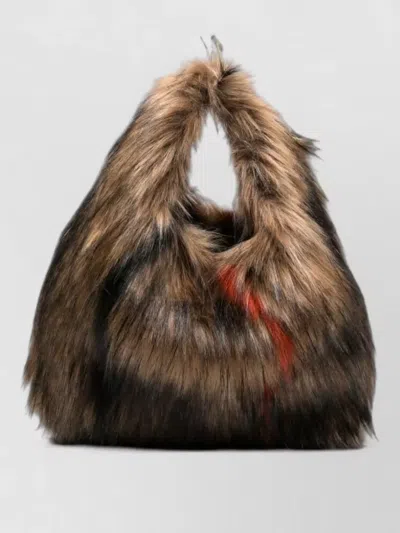 La Milanesa Faux Fur Small Bucket Bag