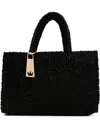 La Milanesa Rectangular Tote Bag Textured Finish In Black