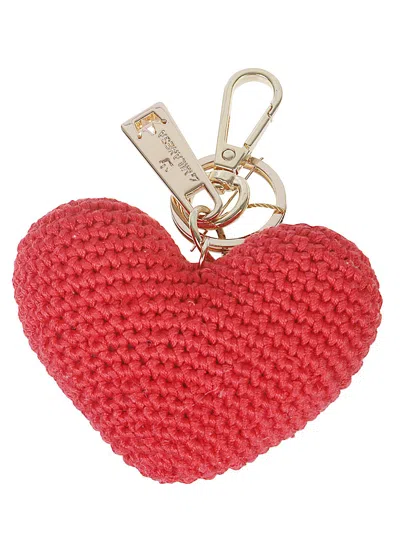 La Milanesa Heart Charm In Red