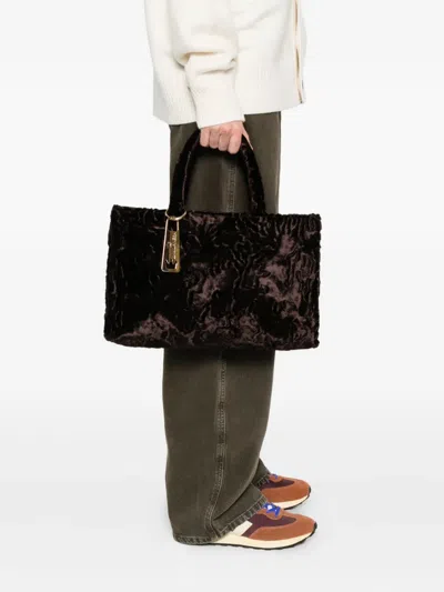 La Milanesa Liliana Floral-pattern Tote Bag In Brown