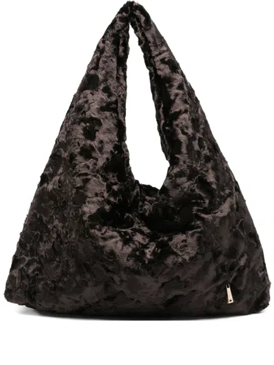 La Milanesa Lisa Large Shoulder Bag In Brown