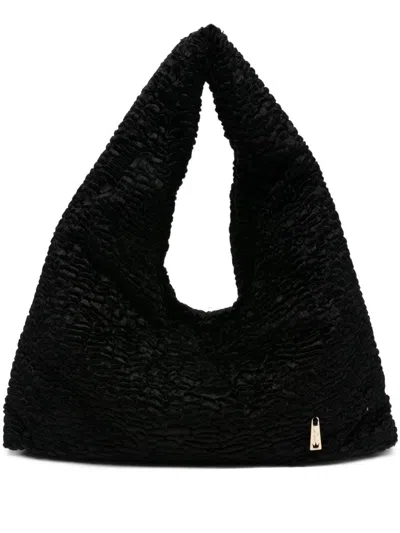 La Milanesa Lisa Medium Shoulder Bag In Black
