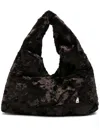 La Milanesa Crushed-texture Tote Bag In Brown