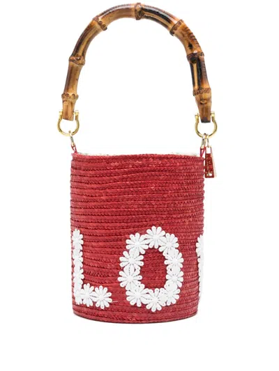 La Milanesa Love Straw Bucket Bag
