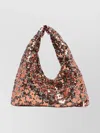 La Milanesa Medium Hobo Bag With Sequins And Handle