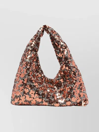 La Milanesa Medium Hobo Bag With Sequins And Handle