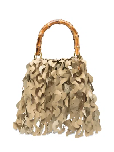 La Milanesa Medium Oceano Bamboo-handle Handbag In Neutral