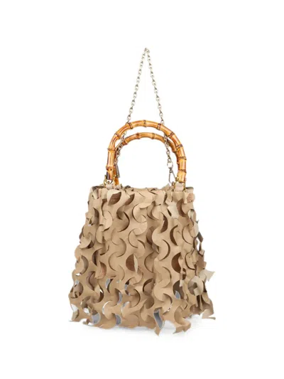 La Milanesa Oceano Bamboo-handle Tote Bag In Yellow