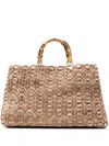 La Milanesa Plage Jute And Viscose Shopping Bag Natural Color