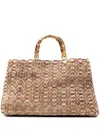 La Milanesa Plage Jute And Viscose Shopping Bag Natural Color In Neutrals