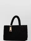 La Milanesa Rectangular Tote Bag Textured Finish In Black