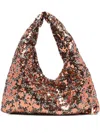La Milanesa Sequin-embellished Triangle Shoulder Bag In Brown