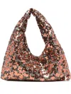 La Milanesa Sequin-embellished Triangle Shoulder Bag In Pink