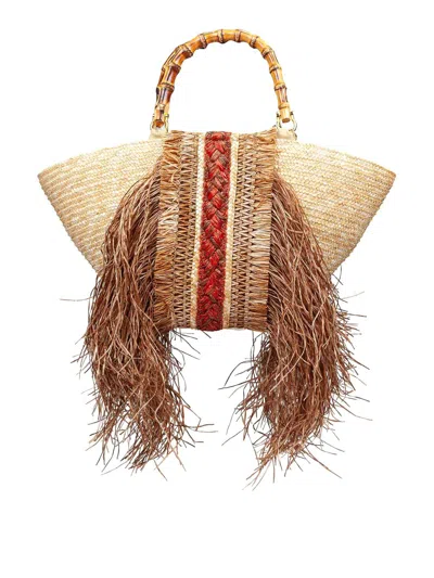La Milanesa Shopping Bag Horizon The Straw With Fringes