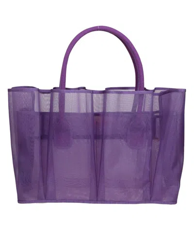 La Milanesa Shopping With Mesh Design In Lilac