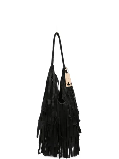 La Milanesa Small Aretha Fringe-detail Shoulder Bag In Pink