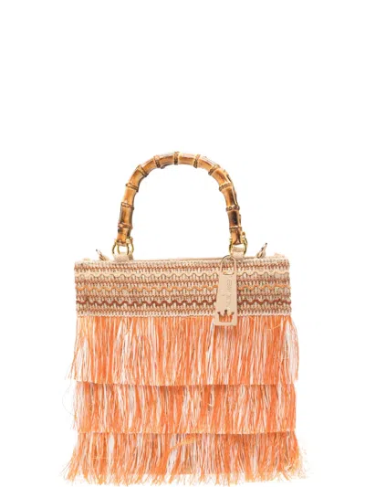 La Milanesa Small Orchidea Bamboo-handle Tote Bag In Multi