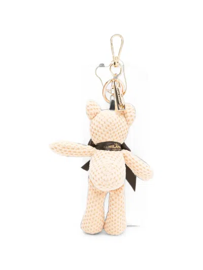 La Milanesa Teddy-bear Bag Charm In Pink
