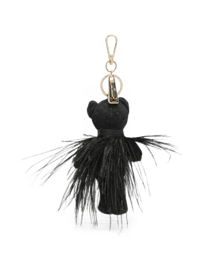 La Milanesa Teddy-bear Bag Charm In Black