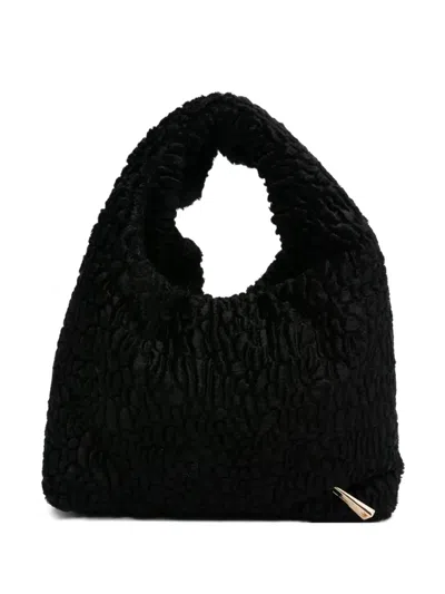 La Milanesa Textured Tote Bag In Black