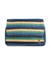 La Milanesa Woman Handbag Blue Size - Natural Raffia In Blue