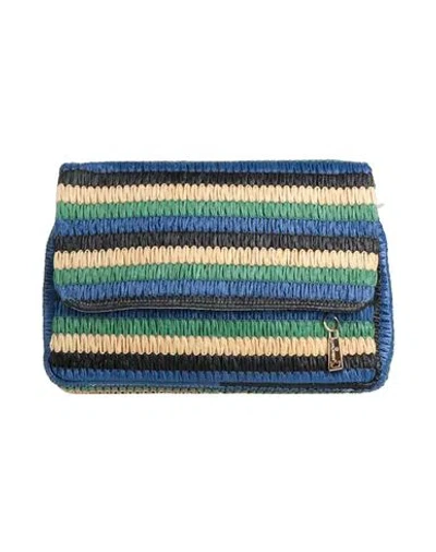 La Milanesa Woman Handbag Blue Size - Natural Raffia