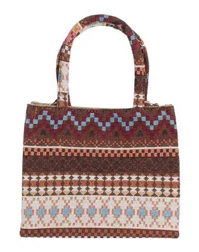 La Milanesa Woman Handbag Brown Size - Cotton In Blue