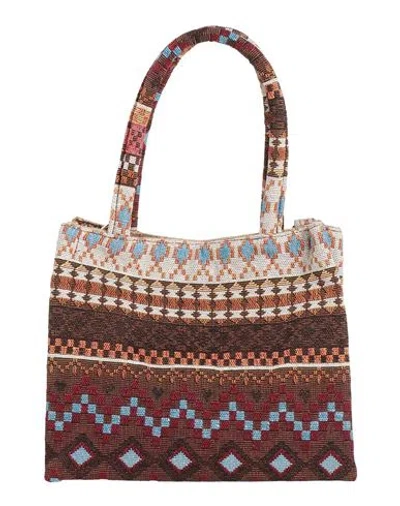 La Milanesa Woman Handbag Brown Size - Textile Fibers