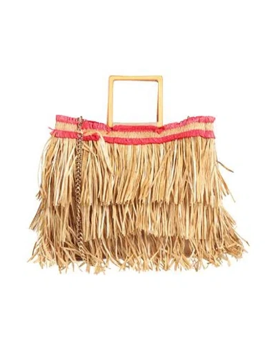La Milanesa Woman Handbag Sand Size - Natural Raffia In Beige
