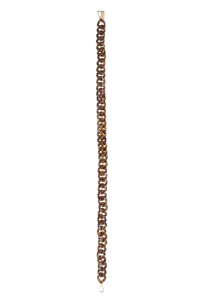 La Milanesa Women's Tortoiseshell Chain Shoulder Strap In Brown