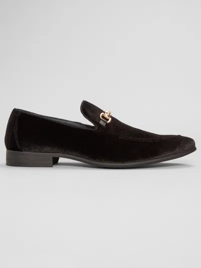 La Milano Barney Moc Toe Bit Formal Loafers In Brown