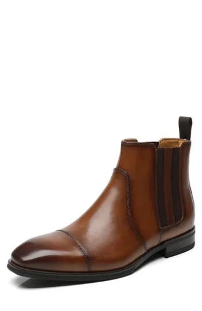 La Milano Crest Cap Toe Chelsea Boot In Brown