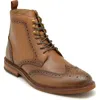 La Milano Dominic Brogue Combat Boot In Tan