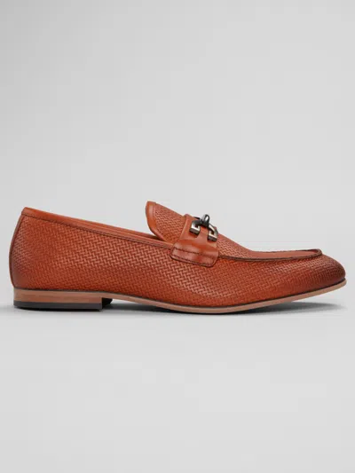 La Milano Duval Moc Toe Bit Loafers Cognac - Size: 7.5 D-width In Brown