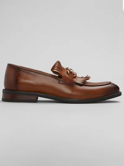 La Milano Franconia Moc Toe Bit Loafers Cognac - Size: 8 D-width In Brown