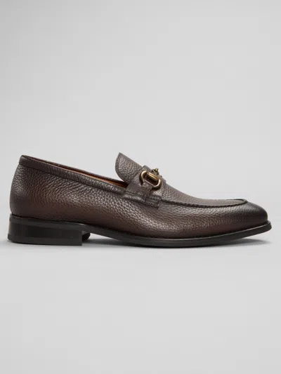 La Milano Garry Ii Moc Toe Bit Loafers Dark In Brown