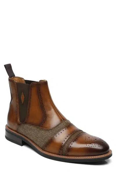 La Milano Louvier Cap Toe Chelsea Boot In Brown