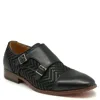La Milano Wakefield Double Monk Strap Shoe In Black