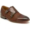 La Milano Wakefield Double Monk Strap Shoe In Brown