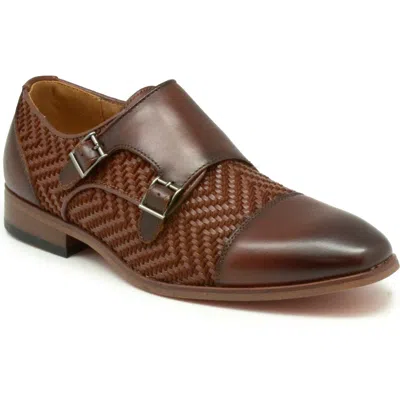 La Milano Wakefield Double Monk Strap Shoe In Brown